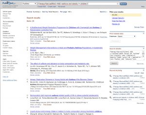 Searching using filters in Pubmed