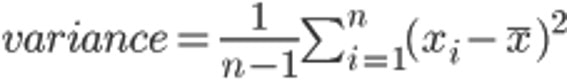 linear correlation. Variance